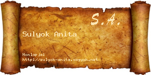 Sulyok Anita névjegykártya